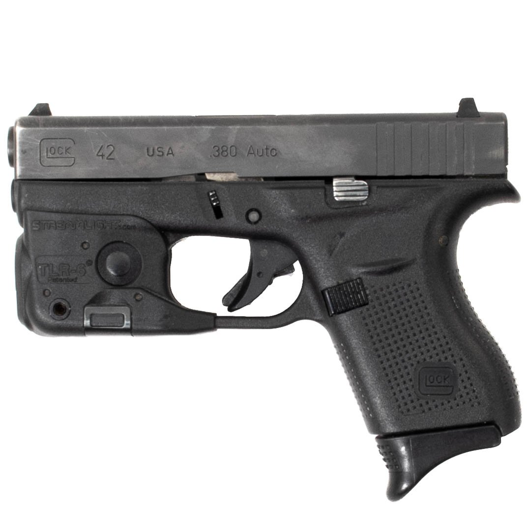 GLOCK 42 + STREAMLIGHT TLR-6, 5 MAGS .380 acp
